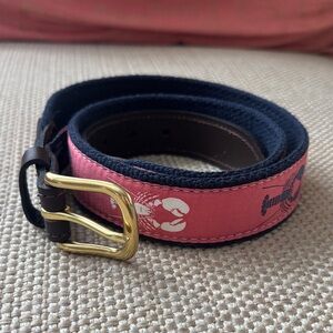 Vineyard Vines Pink Blue Preppy Lobster Belt Sz 30 PERFECT